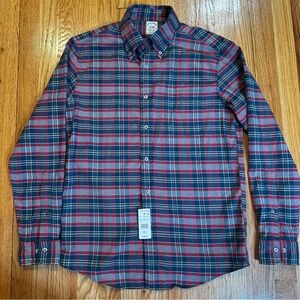 Portuguese Flannel Polo Button Down Collar, Plaid Shirt Regent
